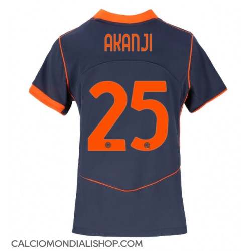 Maglie da calcio Inter Milan Manuel Akanji #25 Terza Maglia Femminile 2025-26 Manica Corta